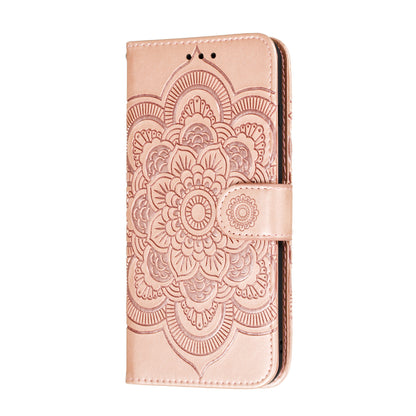 Imprint Mandala Flower Leather Wallet Stand Case for Xiaomi Mi 10 / Mi 10 Pro