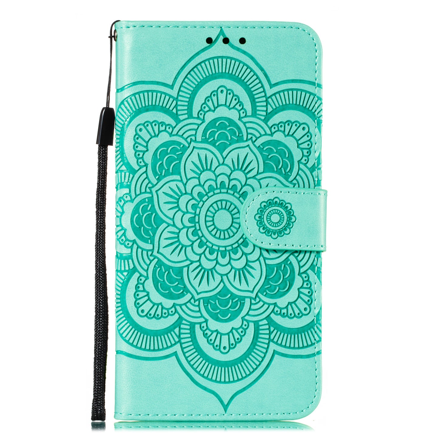 Imprint Mandala Flower Leather Wallet Stand Case for Xiaomi Mi 10 / Mi 10 Pro