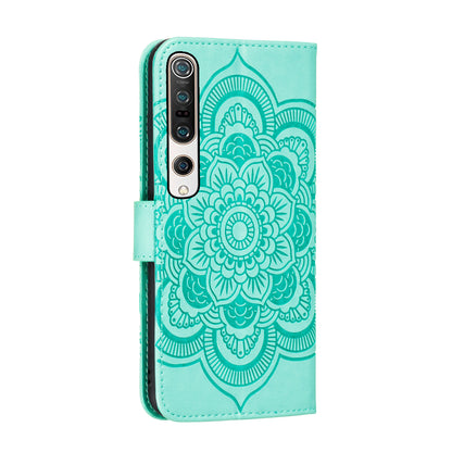 Imprint Mandala Flower Leather Wallet Stand Case for Xiaomi Mi 10 / Mi 10 Pro