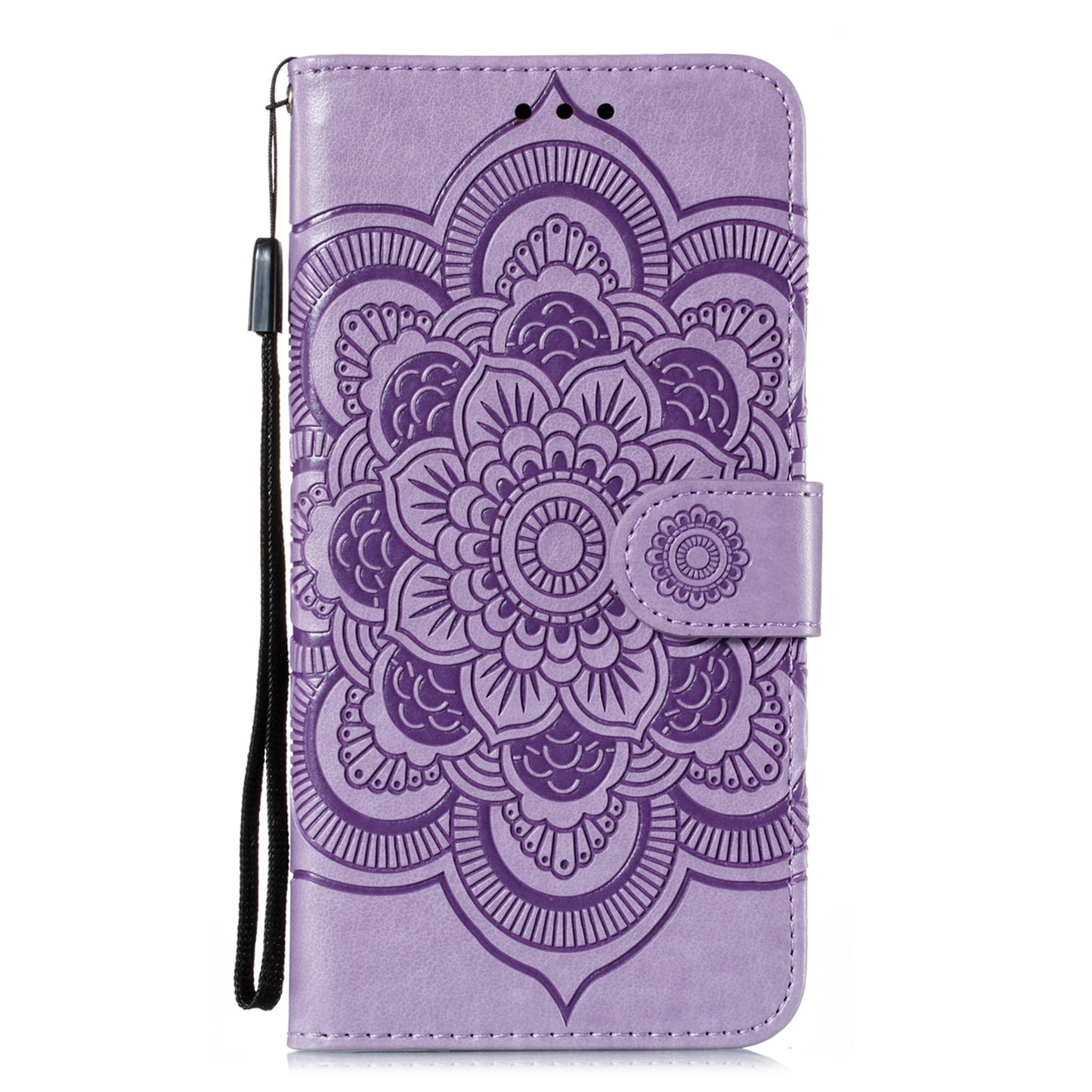 Imprint Mandala Flower Leather Wallet Stand Case for Xiaomi Mi 10 / Mi 10 Pro