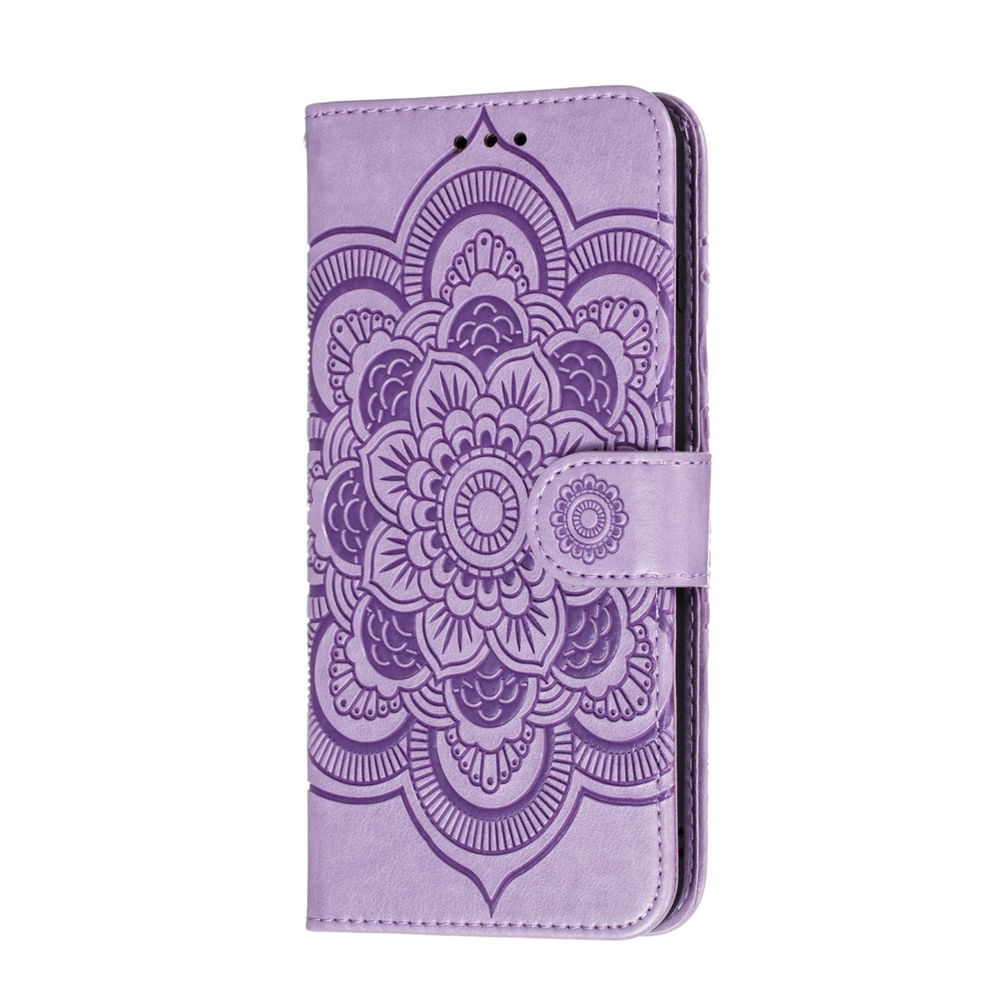 Imprint Mandala Flower Leather Wallet Stand Case for Xiaomi Mi 10 / Mi 10 Pro