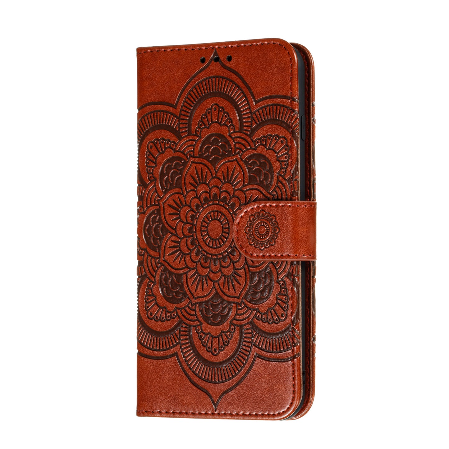 Imprint Mandala Flower Leather Wallet Stand Case for Xiaomi Mi 10 / Mi 10 Pro