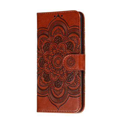 Imprint Mandala Flower Leather Wallet Stand Case for Xiaomi Mi 10 / Mi 10 Pro