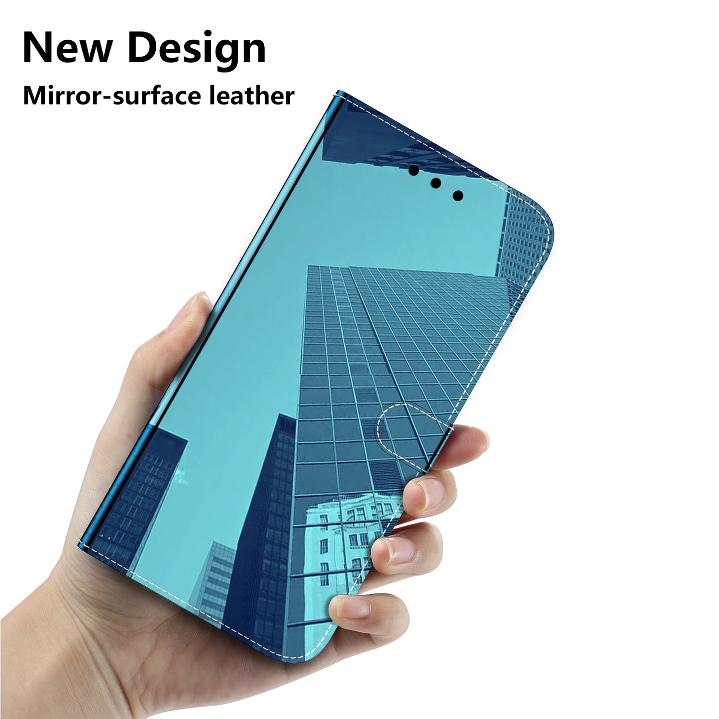 Mirror Surface Leather Wallet Stand Phone Cover for Xiaomi Mi 10/Mi 10 Pro