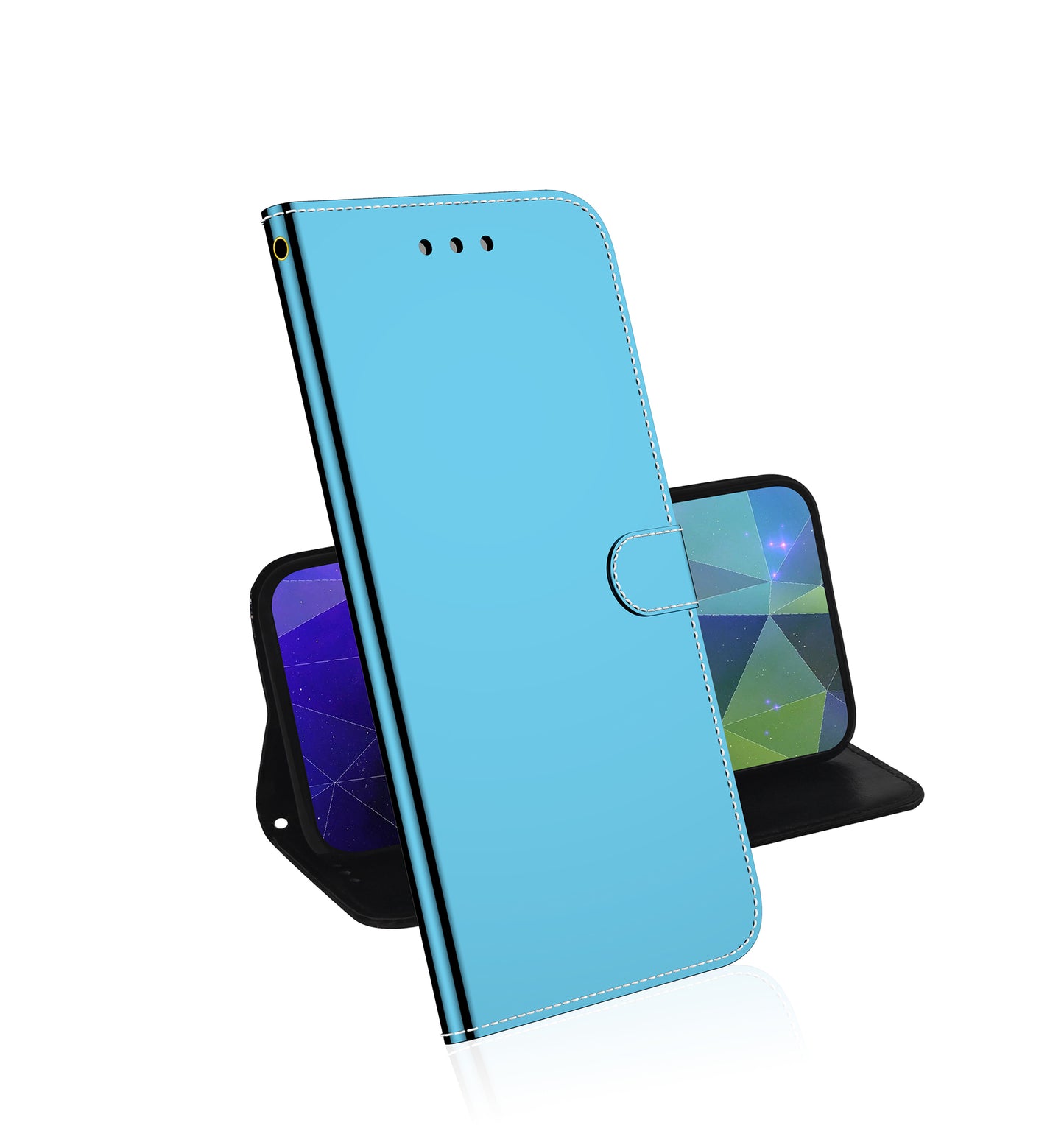Mirror Surface Leather Wallet Stand Phone Cover for Xiaomi Mi 10/Mi 10 Pro