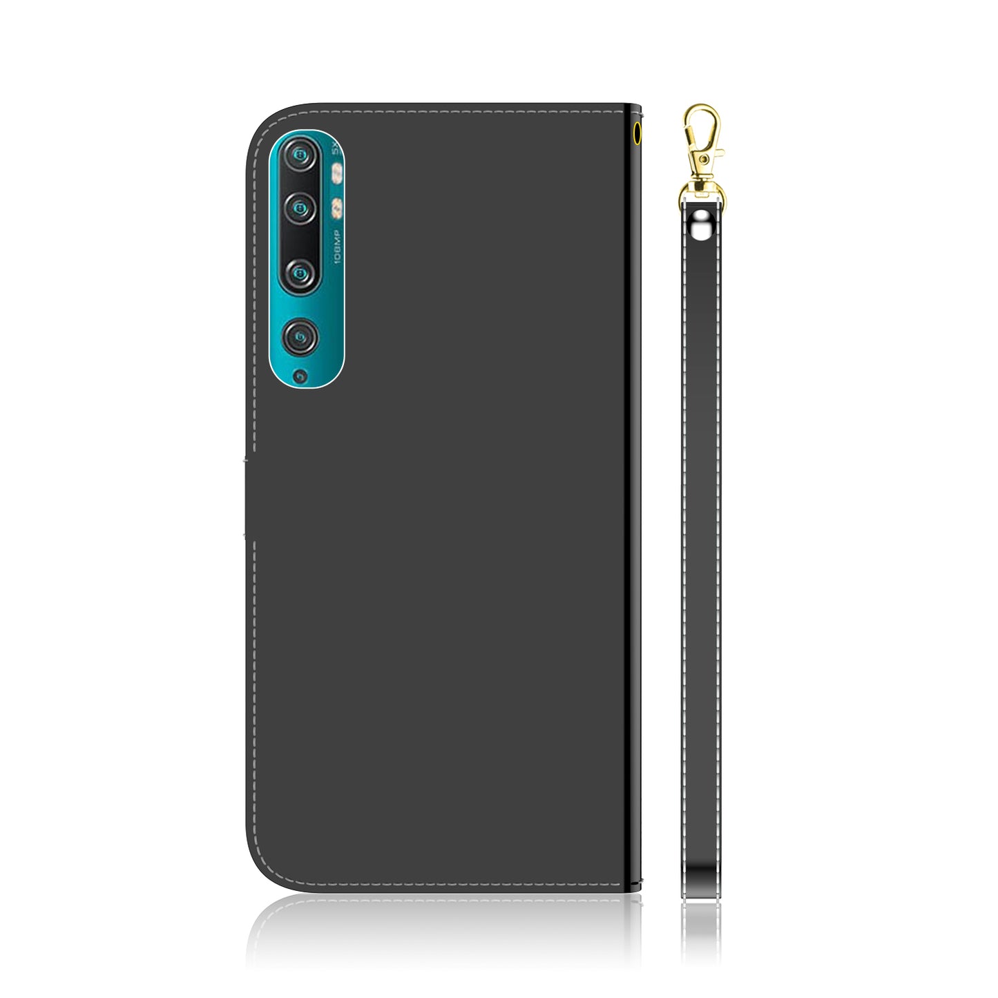 Mirror Surface Leather Wallet Stand Phone Cover for Xiaomi Mi 10/Mi 10 Pro