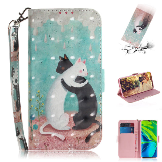 Light Spot Decor Patterned Leather Case Wallet Phone Shell for Xiaomi Mi 10/10 Pro