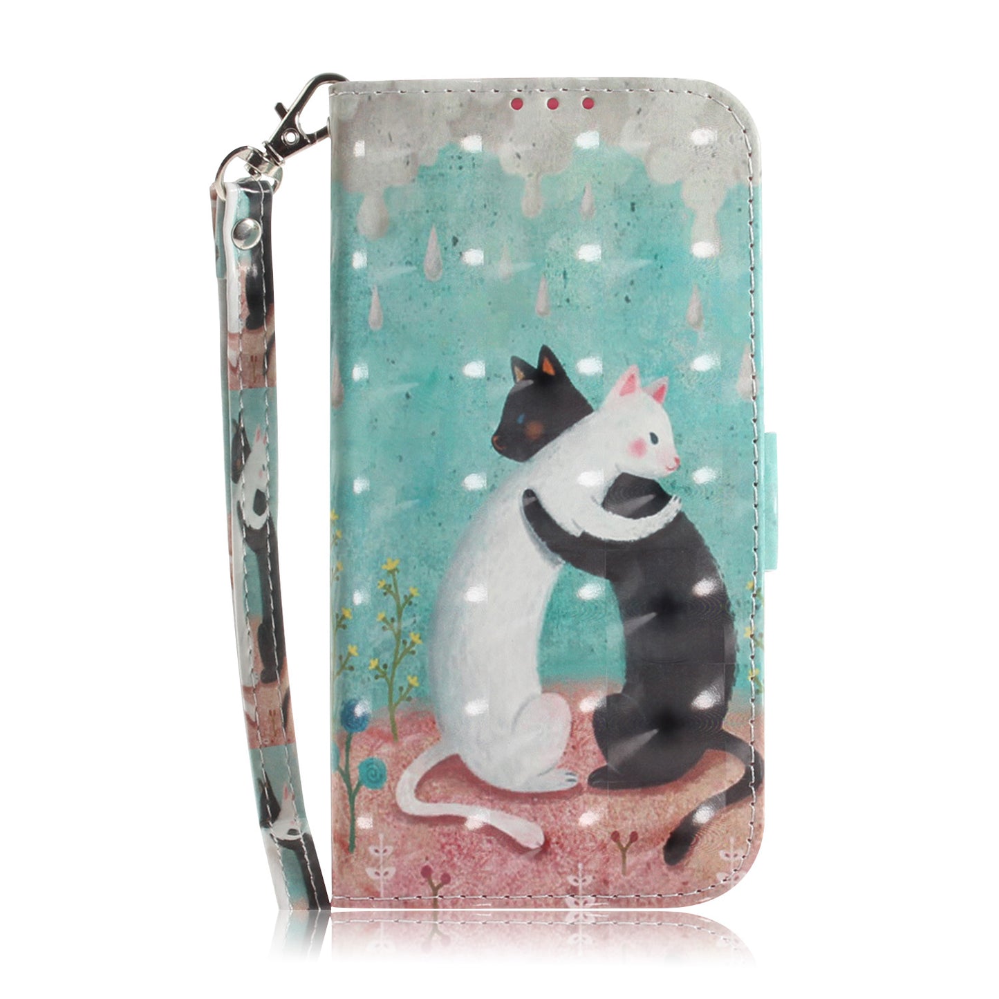 Light Spot Decor Patterned Leather Case Wallet Phone Shell for Xiaomi Mi 10/10 Pro