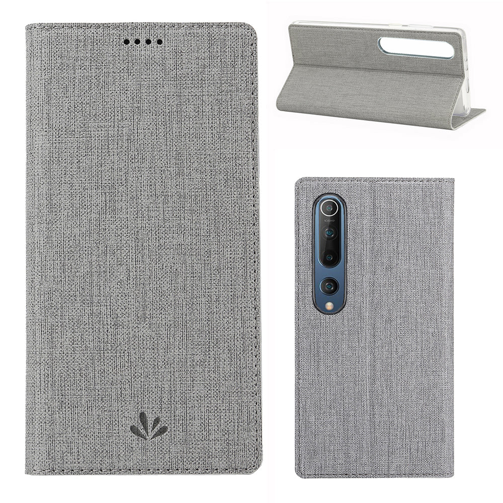 VILI DMX Cross Texture Stand Leather Card Holder Case for Xiaomi Mi 10 / Mi 10 Pro
