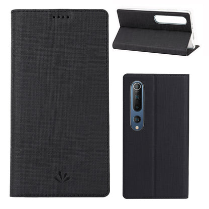VILI DMX Cross Texture Stand Leather Card Holder Case for Xiaomi Mi 10 / Mi 10 Pro