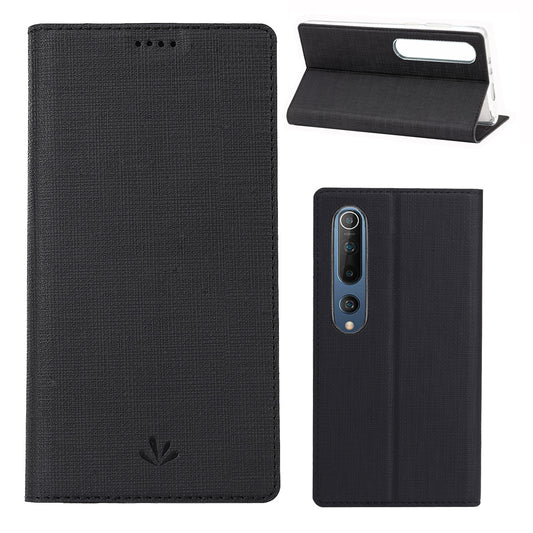 VILI DMX Cross Texture Stand Leather Card Holder Case for Xiaomi Mi 10 / Mi 10 Pro