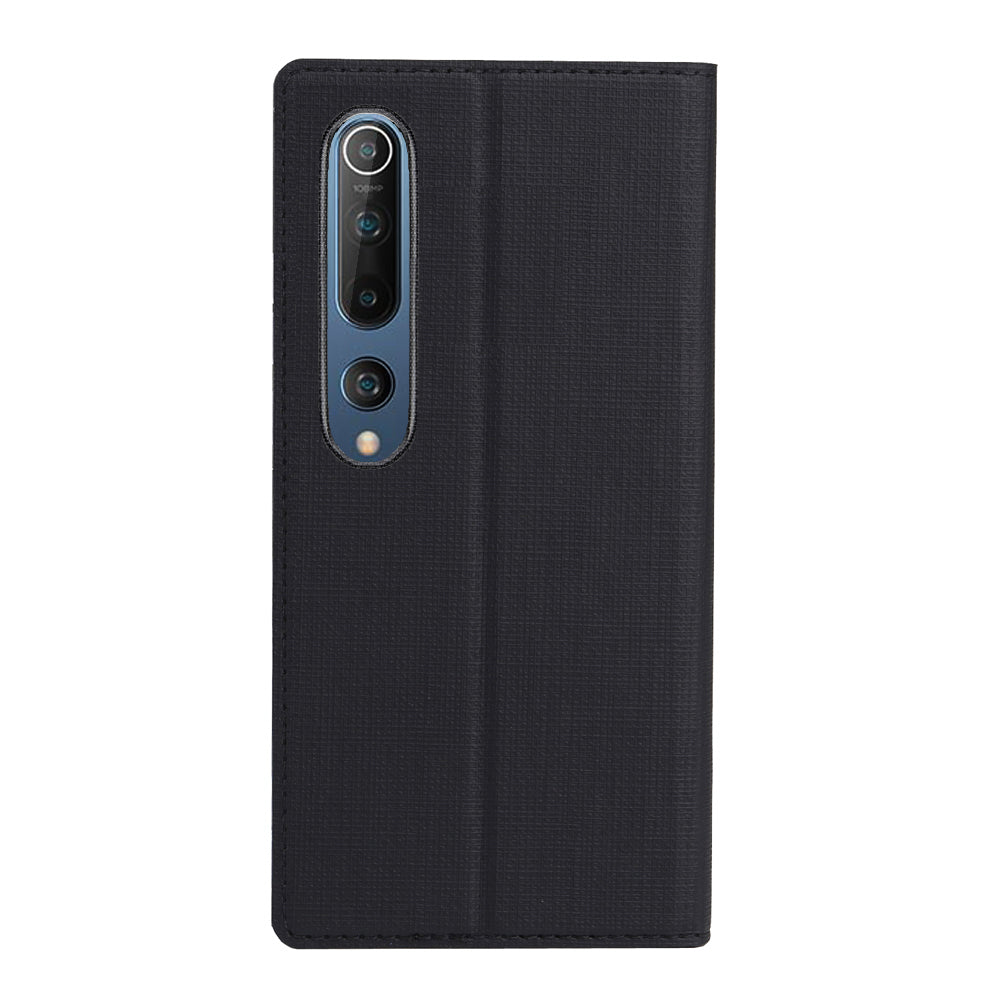 VILI DMX Cross Texture Stand Leather Card Holder Case for Xiaomi Mi 10 / Mi 10 Pro