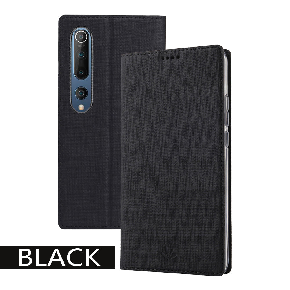 VILI DMX Cross Texture Stand Leather Card Holder Case for Xiaomi Mi 10 / Mi 10 Pro