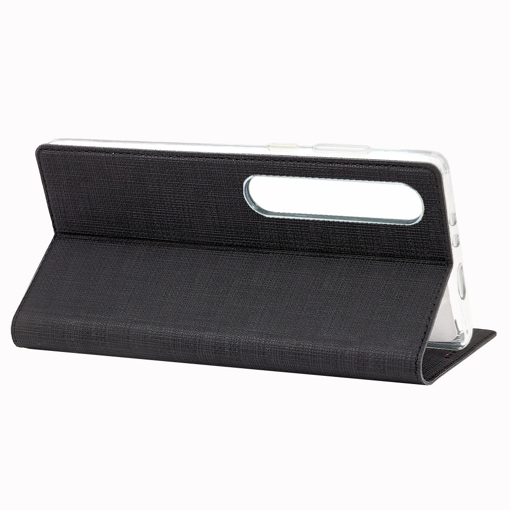 VILI DMX Cross Texture Stand Leather Card Holder Case for Xiaomi Mi 10 / Mi 10 Pro