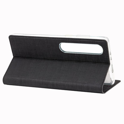 VILI DMX Cross Texture Stand Leather Card Holder Case for Xiaomi Mi 10 / Mi 10 Pro