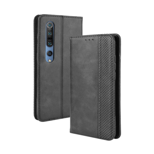 Auto-absorbed Retro Leather Wallet Case Shell for Xiaomi Mi 10 5G/Mi 10 Pro 5G
