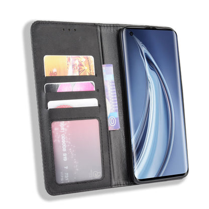 Auto-absorbed Retro Leather Wallet Case Shell for Xiaomi Mi 10 5G/Mi 10 Pro 5G