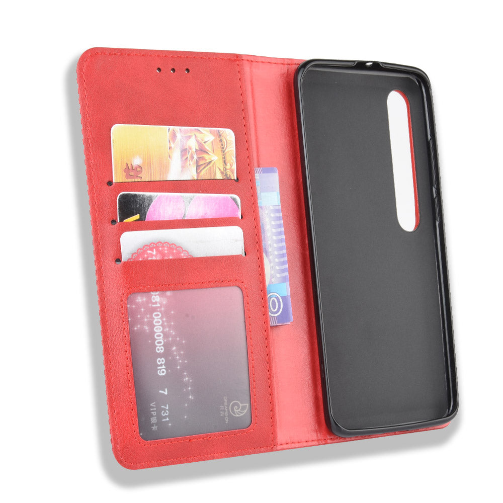 Auto-absorbed Retro Leather Wallet Case Shell for Xiaomi Mi 10 5G/Mi 10 Pro 5G