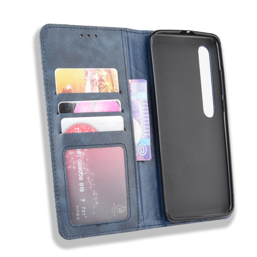 Auto-absorbed Retro Leather Wallet Case Shell for Xiaomi Mi 10 5G/Mi 10 Pro 5G