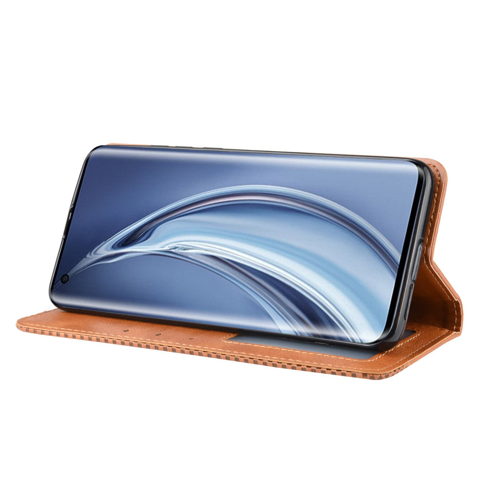 Auto-absorbed Retro Leather Wallet Case Shell for Xiaomi Mi 10 5G/Mi 10 Pro 5G