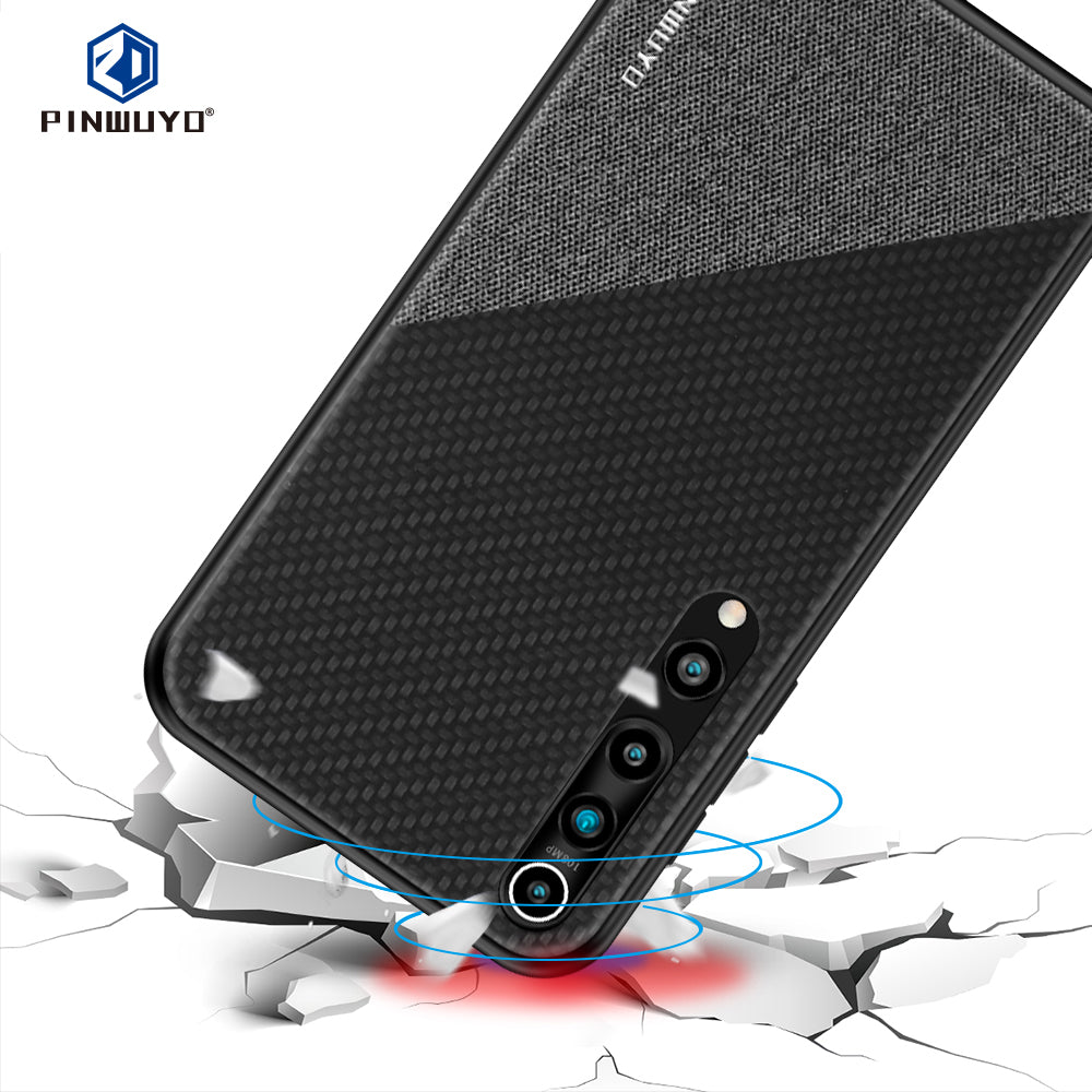 PINWUYO Honor Series PU Leather Coated PC + TPU Cover for Xiaomi Mi 10/Mi 10 Pro