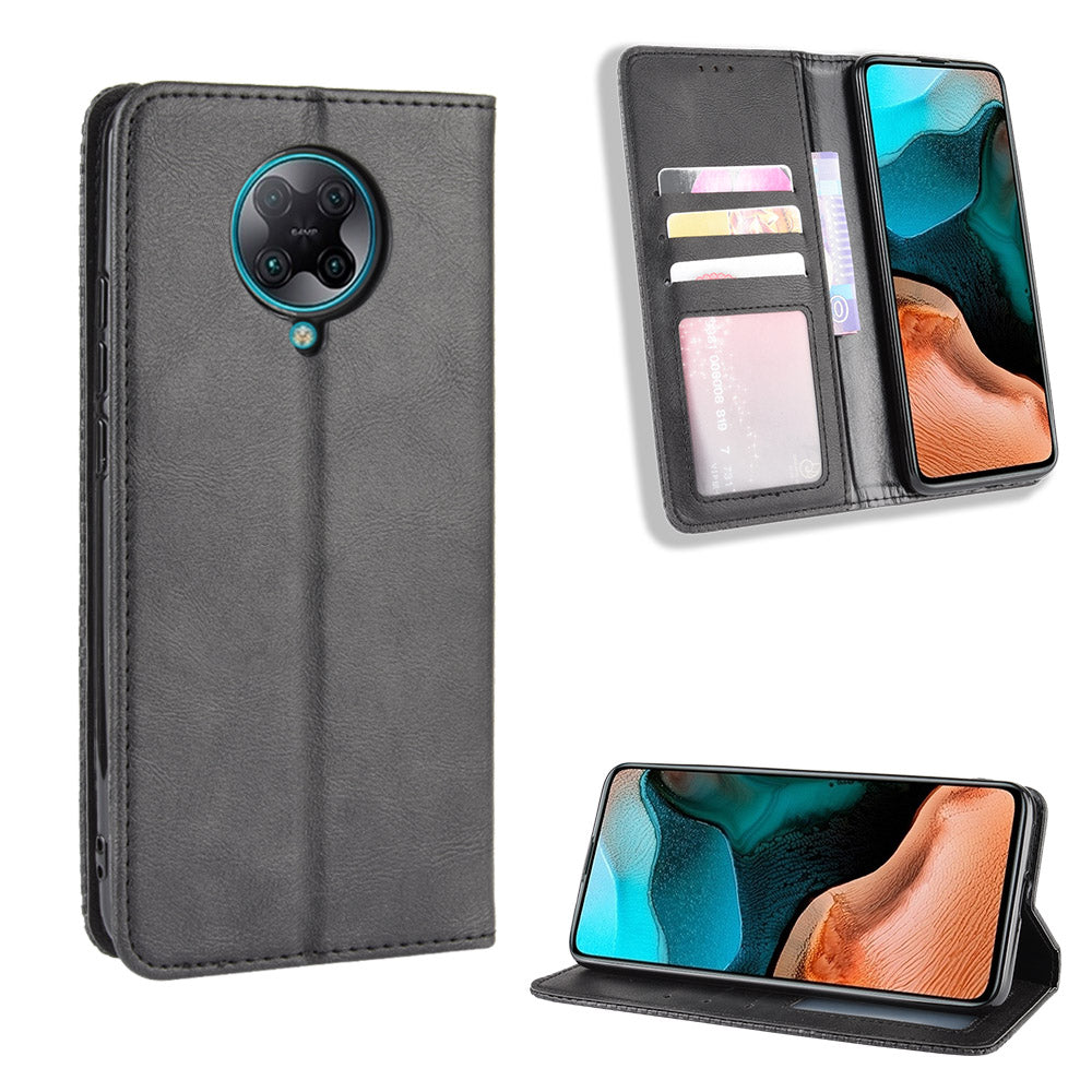 Retro Style Auto-absorbed Leather Shell for Xiaomi Redmi K30 Pro/Xiaomi Poco F2 Pro
