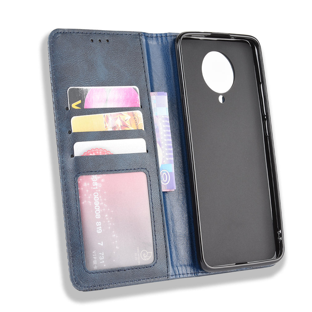 Retro Style Auto-absorbed Leather Shell for Xiaomi Redmi K30 Pro/Xiaomi Poco F2 Pro