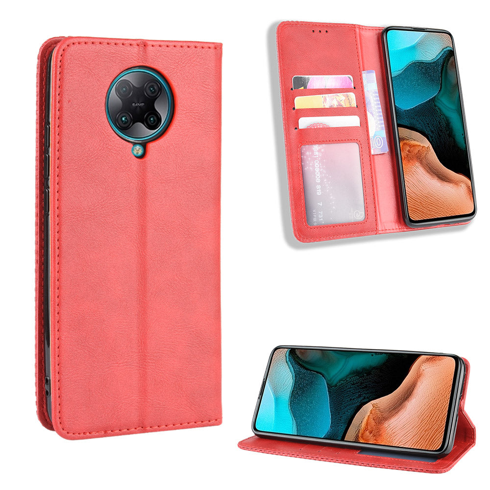 Retro Style Auto-absorbed Leather Shell for Xiaomi Redmi K30 Pro/Xiaomi Poco F2 Pro
