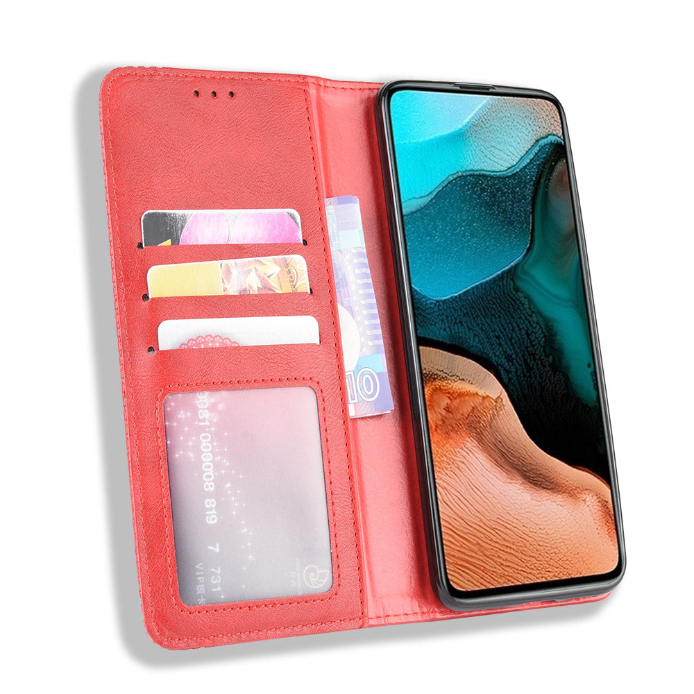 Retro Style Auto-absorbed Leather Shell for Xiaomi Redmi K30 Pro/Xiaomi Poco F2 Pro