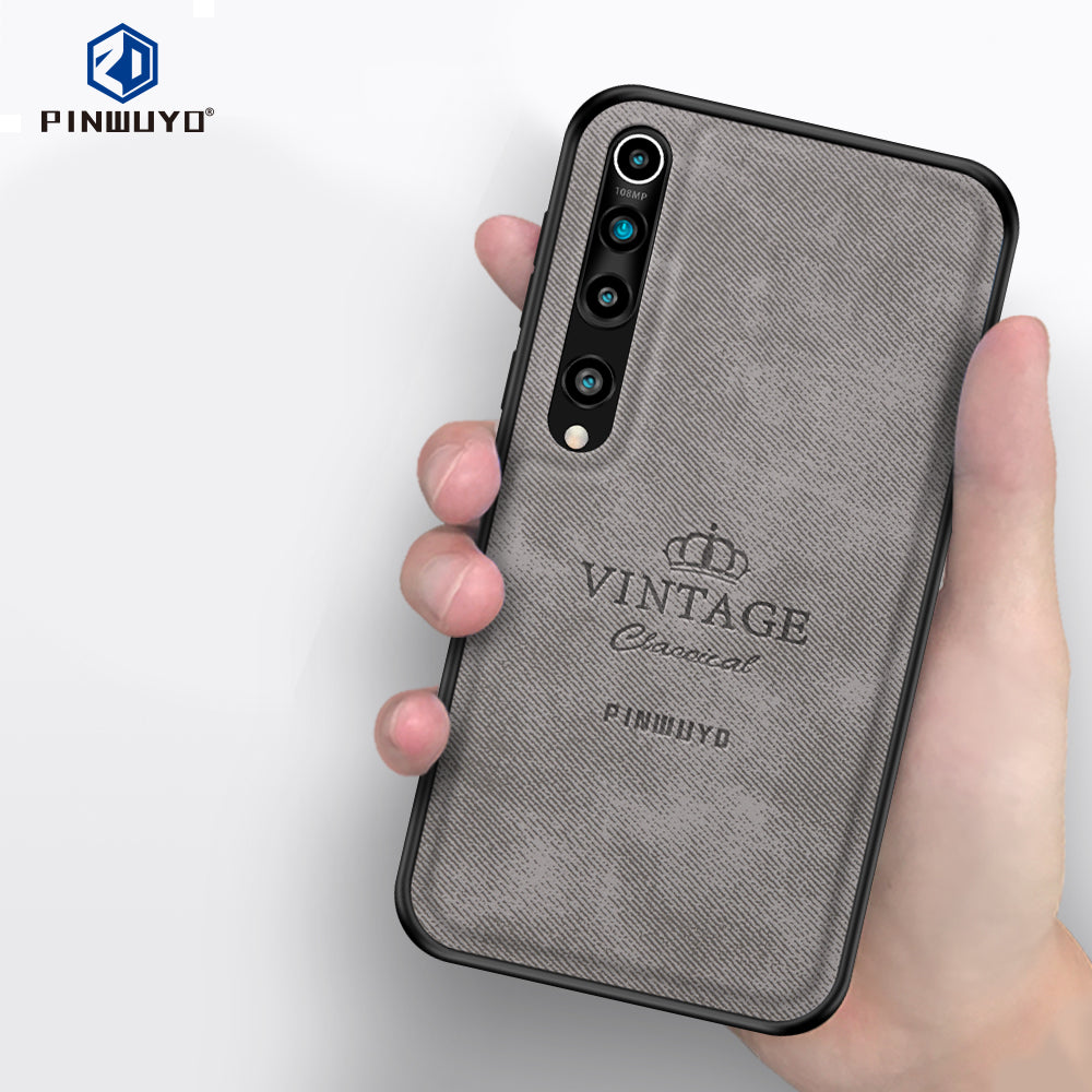 PINWUYO Honorable Series Leather Coated PC TPU Phone Case for Xiaomi Mi 10/Mi 10 Pro