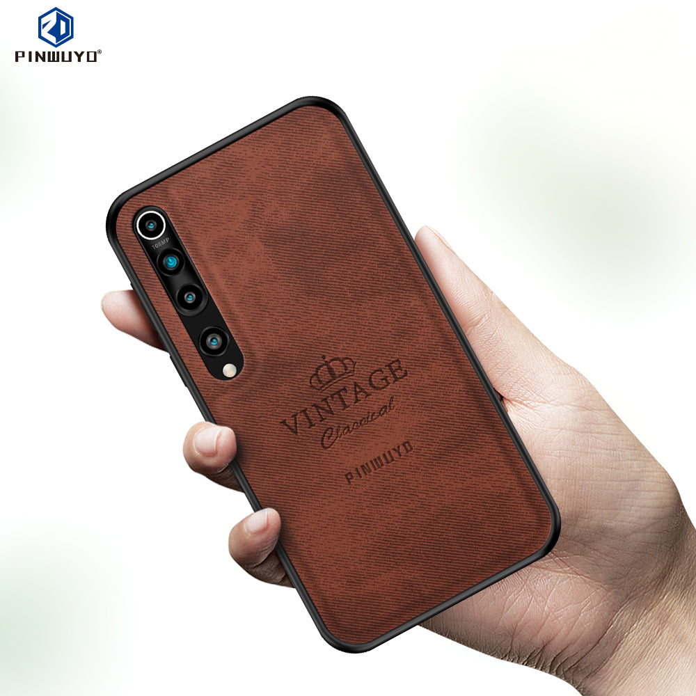 PINWUYO Honorable Series Leather Coated PC TPU Phone Case for Xiaomi Mi 10/Mi 10 Pro