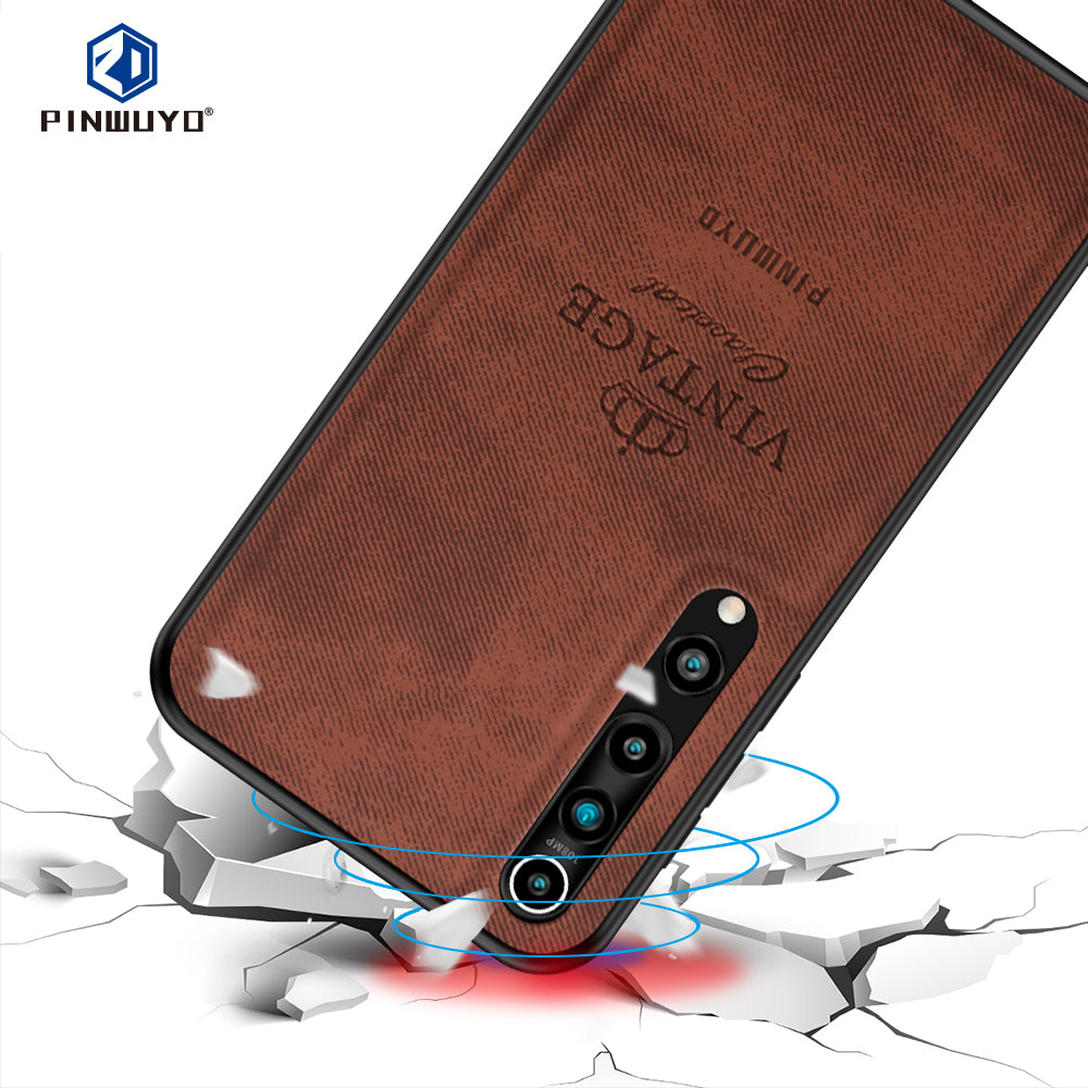 PINWUYO Honorable Series Leather Coated PC TPU Phone Case for Xiaomi Mi 10/Mi 10 Pro