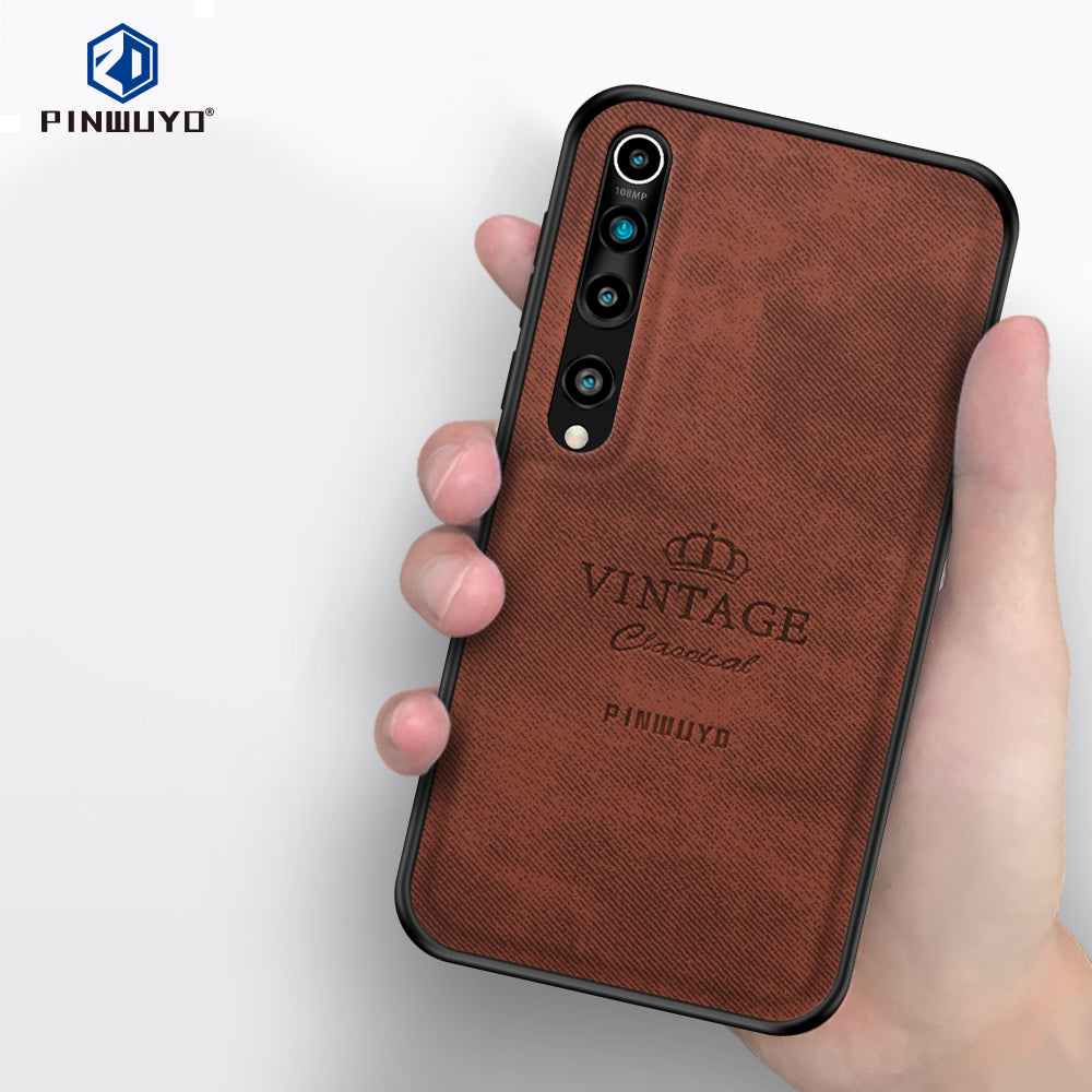 PINWUYO Honorable Series Leather Coated PC TPU Phone Case for Xiaomi Mi 10/Mi 10 Pro