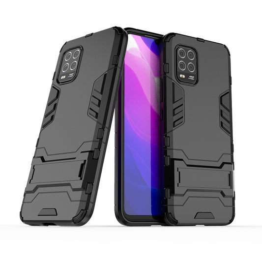 2 in 1 Hybrid PC + TPU Phone Case with Kickstand for Xiaomi Mi 10 Lite 5G