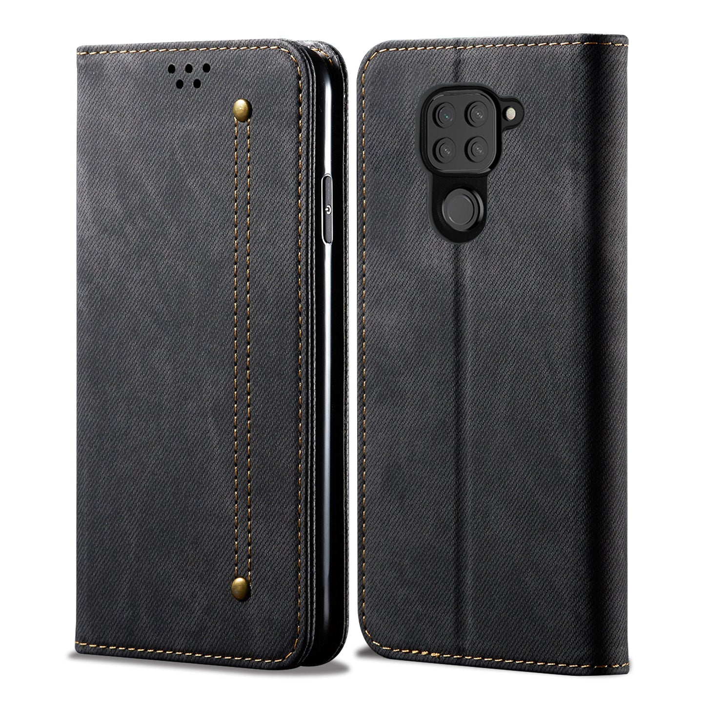 Retro Style Jeans Cloth Leather Shell for Xiaomi Redmi Note 9/Redmi 10X 4G