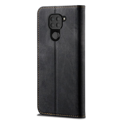 Retro Style Jeans Cloth Leather Shell for Xiaomi Redmi Note 9/Redmi 10X 4G