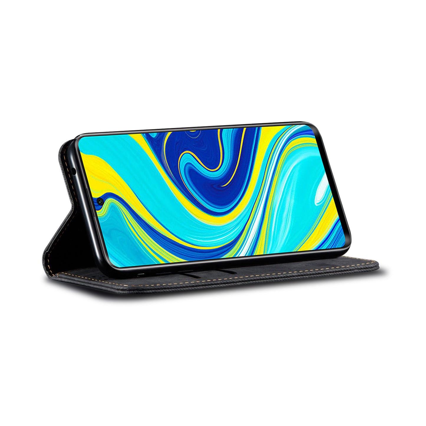 Retro Style Jeans Cloth Leather Shell for Xiaomi Redmi Note 9/Redmi 10X 4G
