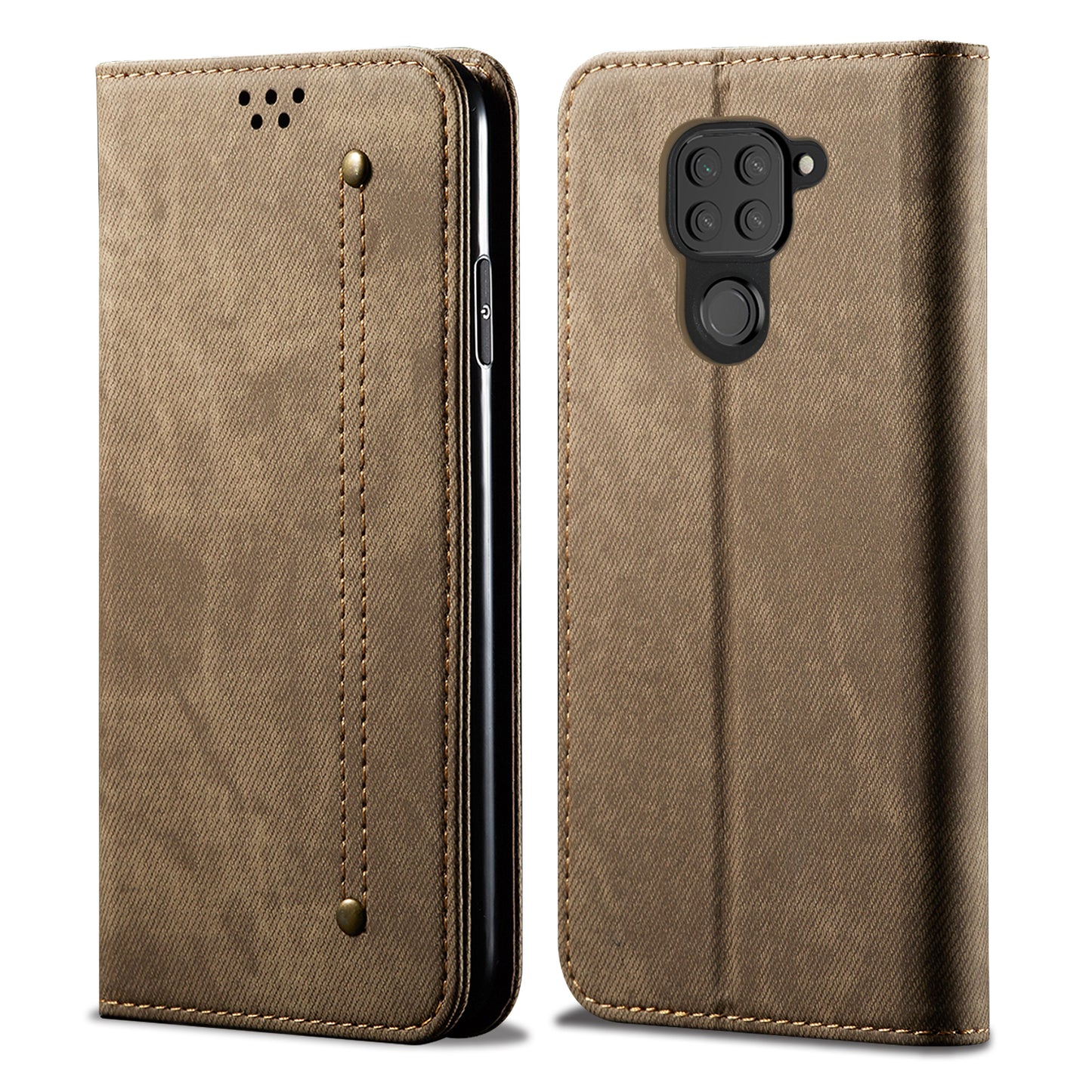 Retro Style Jeans Cloth Leather Shell for Xiaomi Redmi Note 9/Redmi 10X 4G