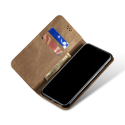 Retro Style Jeans Cloth Leather Shell for Xiaomi Redmi Note 9/Redmi 10X 4G