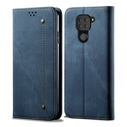 Retro Style Jeans Cloth Leather Shell for Xiaomi Redmi Note 9/Redmi 10X 4G
