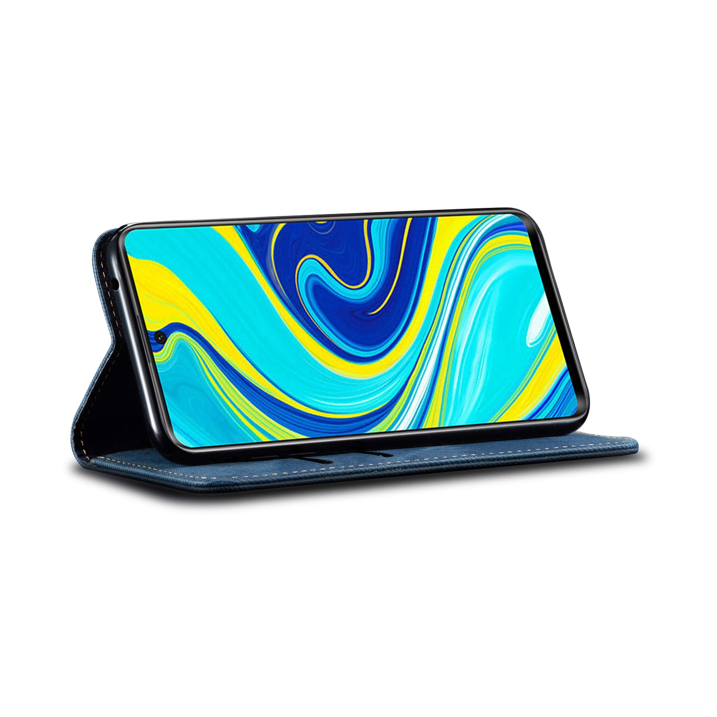 Retro Style Jeans Cloth Leather Shell for Xiaomi Redmi Note 9/Redmi 10X 4G