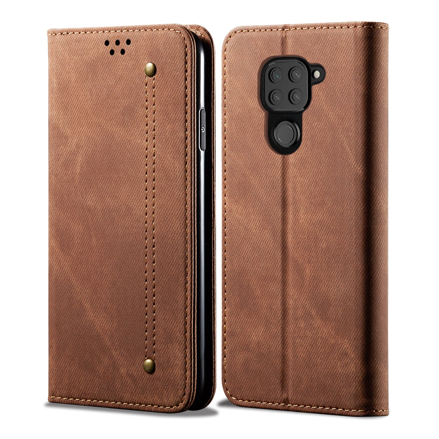 Retro Style Jeans Cloth Leather Shell for Xiaomi Redmi Note 9/Redmi 10X 4G