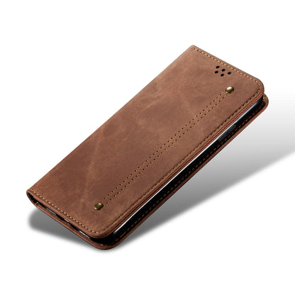 Retro Style Jeans Cloth Leather Shell for Xiaomi Redmi Note 9/Redmi 10X 4G