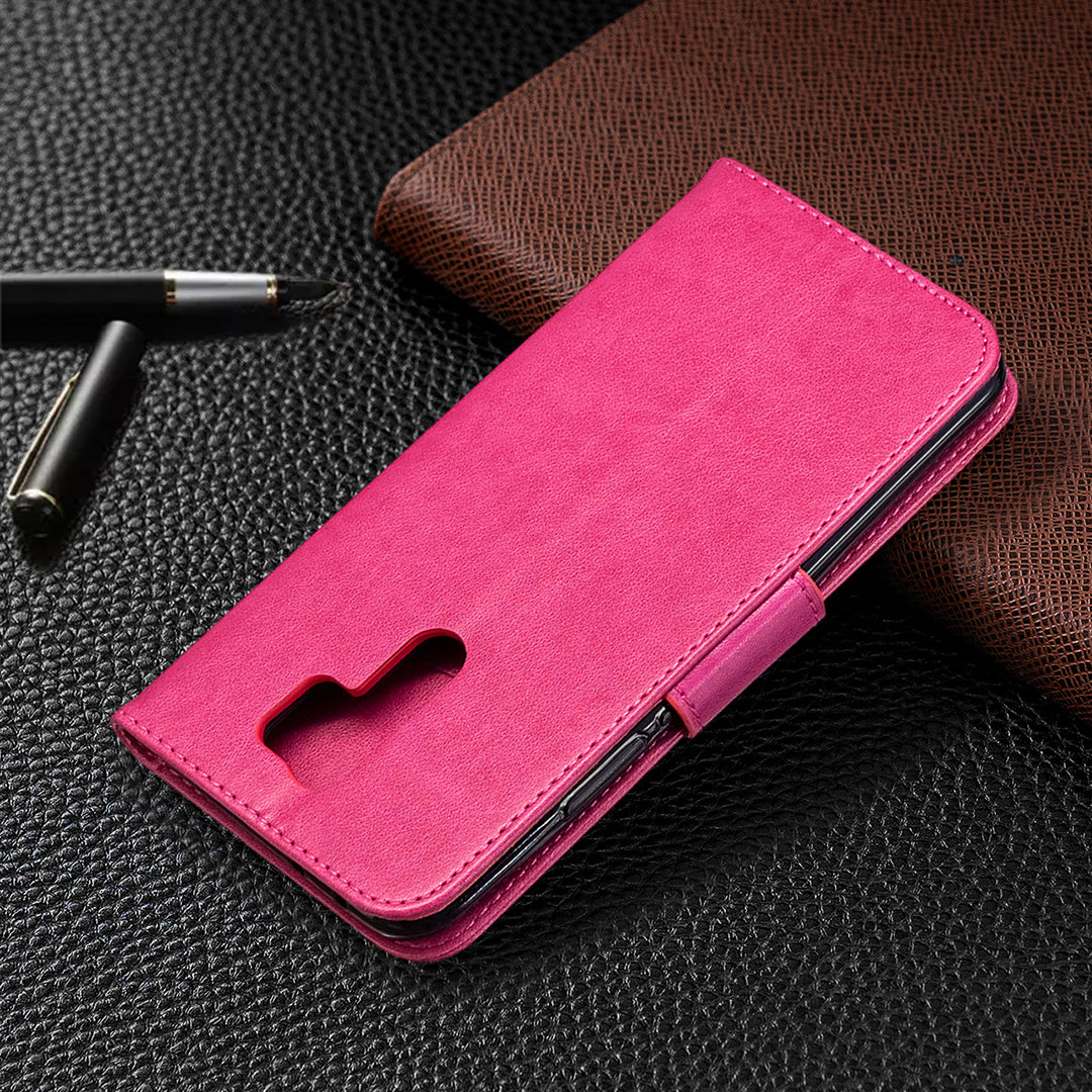 Imprint Butterflies Wallet Stand Flip Leather Phone Shell for Xiaomi Redmi 9