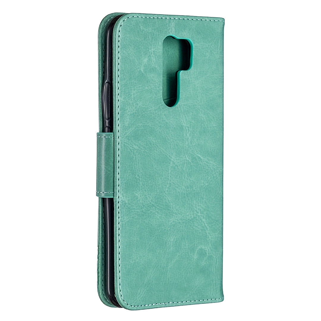 Imprint Butterflies Wallet Stand Flip Leather Phone Shell for Xiaomi Redmi 9