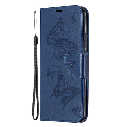 Imprint Butterflies Wallet Stand Flip Leather Phone Shell for Xiaomi Redmi 9