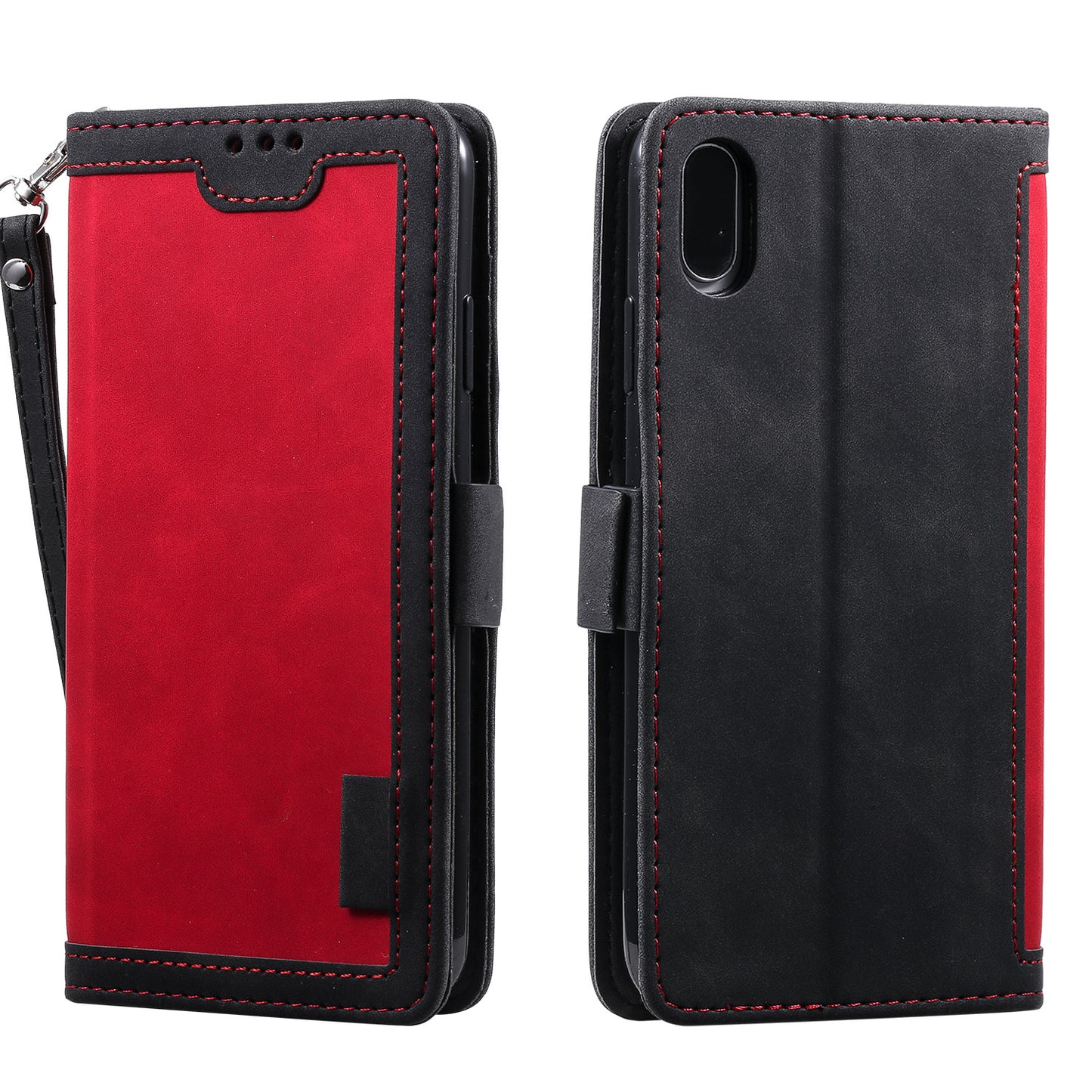 Rerto Splicing Leather Cover with Wallet for Xiaomi Redmi 9A