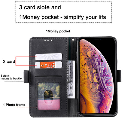 Rerto Splicing Leather Cover with Wallet for Xiaomi Redmi 9A
