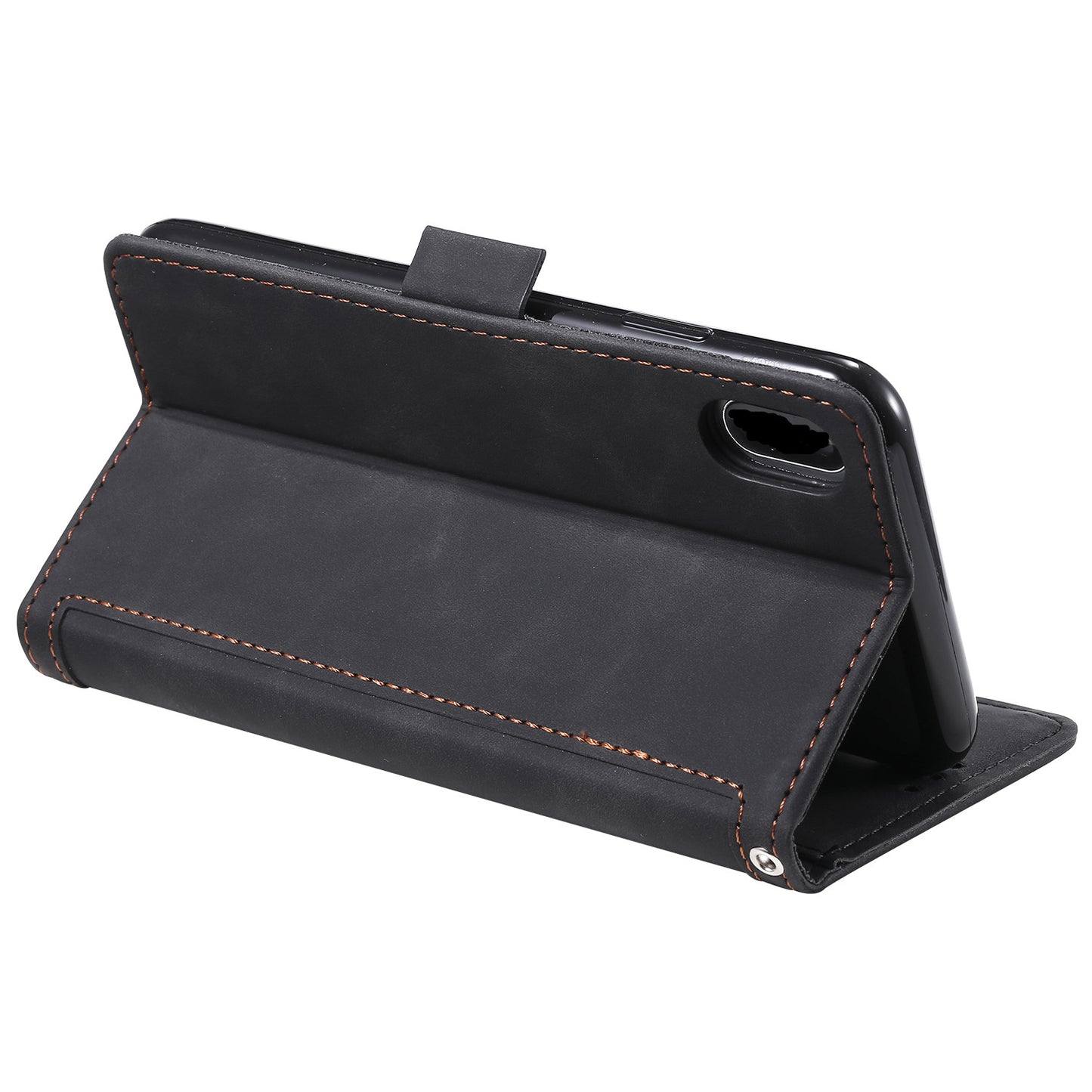 Rerto Splicing Leather Cover with Wallet for Xiaomi Redmi 9A