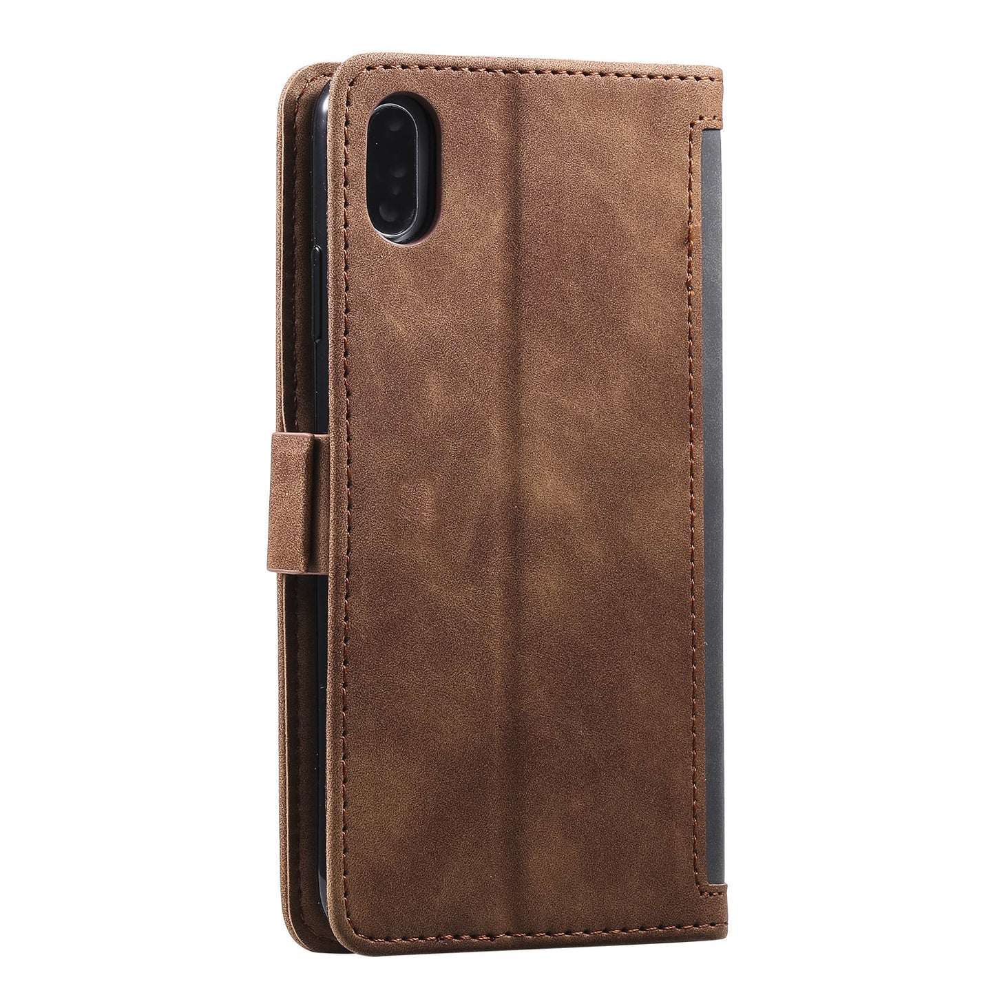 Rerto Splicing Leather Cover with Wallet for Xiaomi Redmi 9A